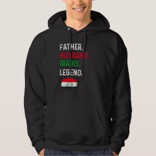 Father Husband Iraqis Legend Proud Dad Iraq Flag Hoodie