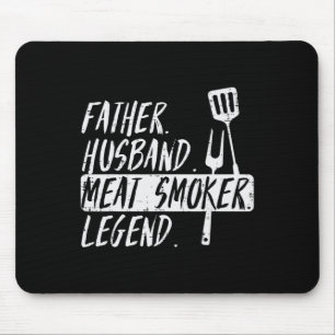 Father Husnd Meat Grill Legend Bbq Rbecue Grill Me Mouse Pad