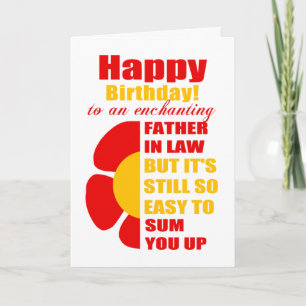 father in law birthday card