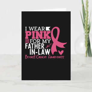 Father In Law Family Matching Breast Cancer Card