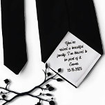 Father in law Gift from Bride Neck Tie<br><div class="desc">On your wedding day,  reminisce with your father-in-law by gifting him this personalised father-of-the-bride tie featuring a personalised message with your name and wedding date. Enter the name and date to be printed in a customised section.  Alternatively,  surprise him with this sweet gesture as a Father's Day gift</div>