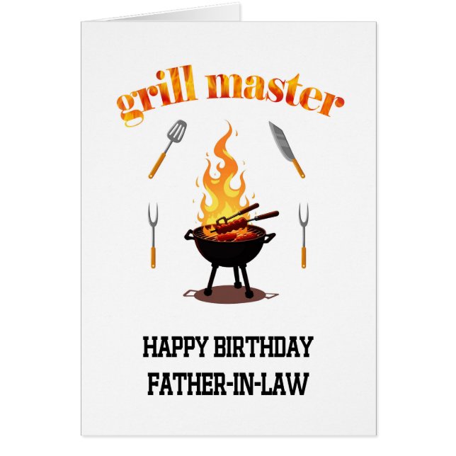 Father In Law Grill Master Birthday  (Front)