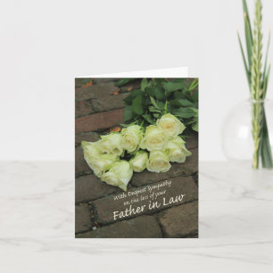 Father in Law loss Rose sympathy Card