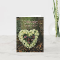 Father in Law loss Rose sympathy Card