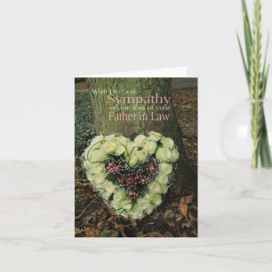 Father in Law loss Rose sympathy Card