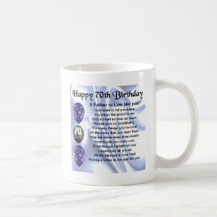 Father in Law Poem - 70th Birthday Coffee Mug