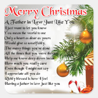 Father in Law Poem - Christmas Design