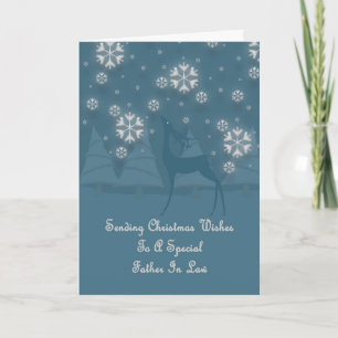Father In Law Reindeer Christmas Holiday Card