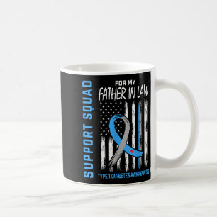 Father In Law Type 1 Diabetes Shirt Flag Support S Coffee Mug
