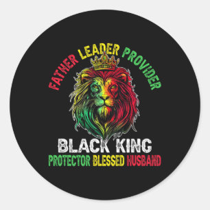 Father Leader Provider Protector Blessed Husnd Classic Round Sticker
