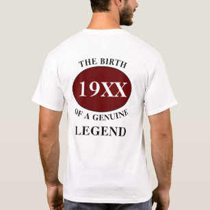 Father Legend Any Year Humour Monogram Initial Nam T-Shirt