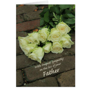 Father loss Rose sympathy Card