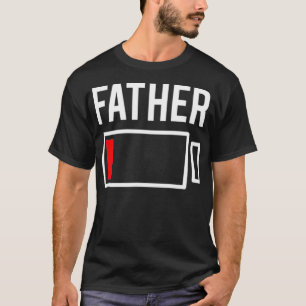 Father Low Battery Red  T-Shirt