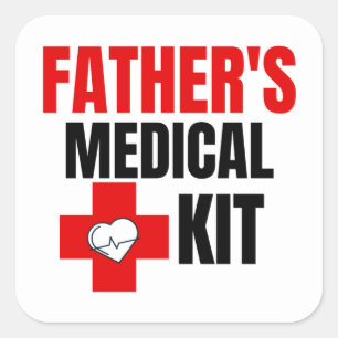 Father medical kit  square sticker
