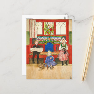 Father, Mother and Child by Carl Larsson Postcard