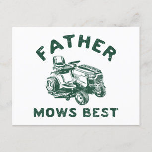 Father mows best enclosure card