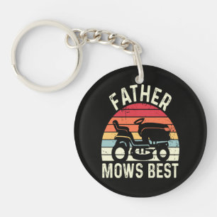 Father Mows Best Key Ring