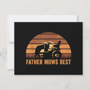 Father Mows Best Lawn Care Dad Mowing Gardener Fat