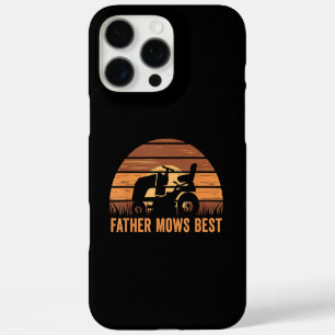 Father Mows Best Lawn Care Dad Mowing Gardener Fat iPhone 16 Pro Max Case