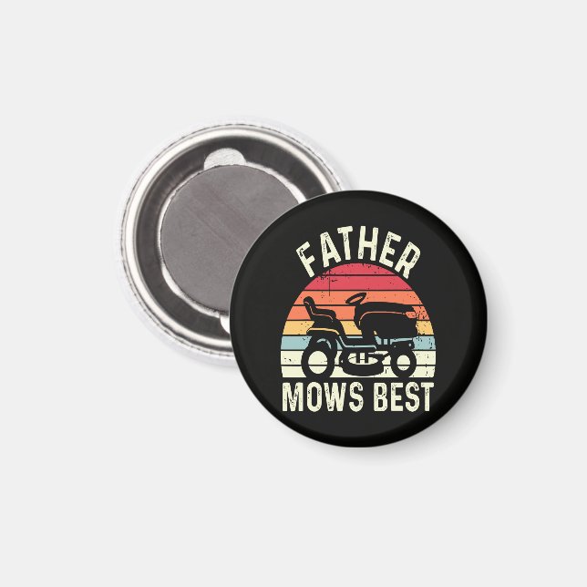 Father Mows Best Magnet (Front/Back)