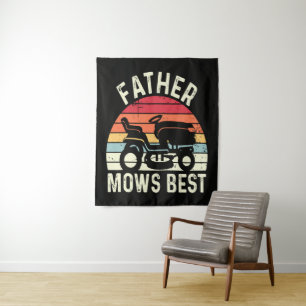 Father Mows Best Tapestry