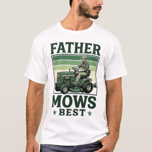 Father Mows Best Vintage Lawn Mower Shirt Design_1