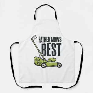 Father Mows Best Vintage Lawn Mower Shirt Design_1 Apron