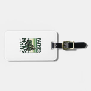 Father Mows Best Vintage Lawn Mower Shirt Design_1 Luggage Tag