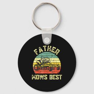Father Mows Funny Fathers Day Dad Jokes Lawn Mowin Key Ring