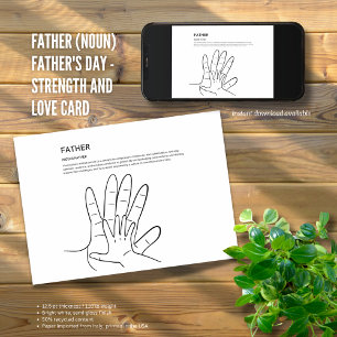 Father (Noun) Father's Day - Strength and Love Card