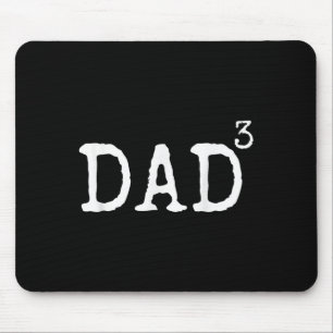 Father Of 3 Gift From Kids Dad Cubed Dad To The Th Mouse Pad