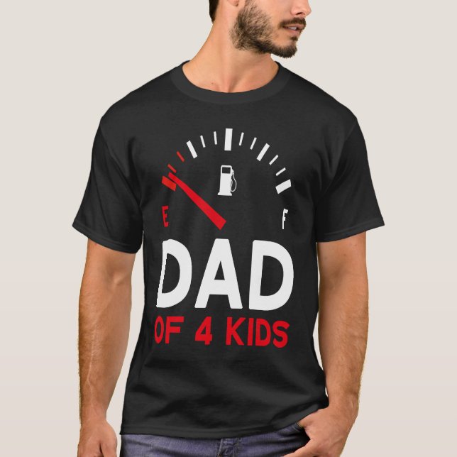 Father of 4 children Father's Day Dad T-Shirt (Front)