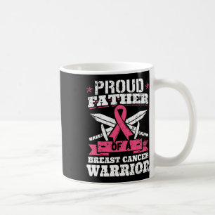 Father Of Breast Cancer Warrior Pink Awareness Rib Coffee Mug