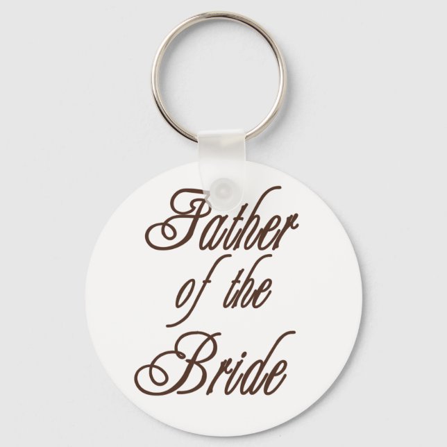 Father of Bride Classy Browns Key Ring (Front)