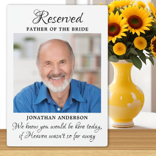 Father Of Bride Photo Heaven Memorial Wedding Plaque