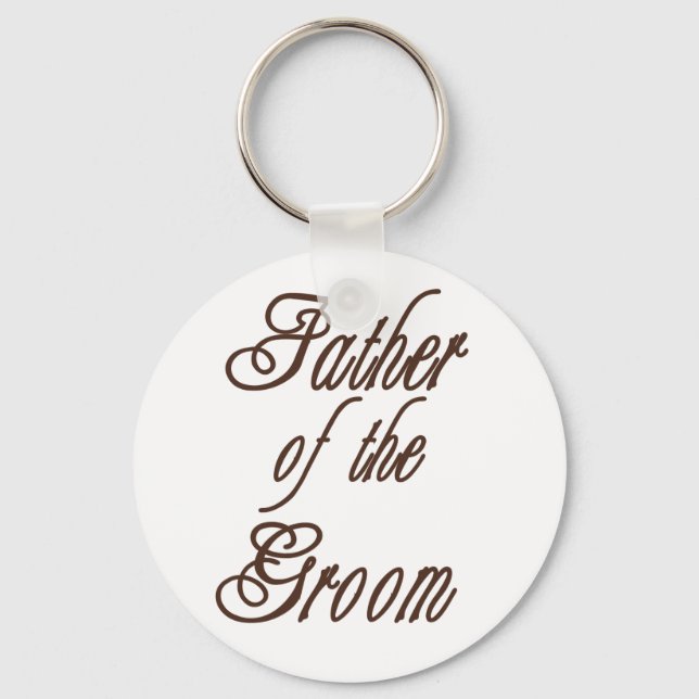 Father of Groom Classy Browns Key Ring (Front)
