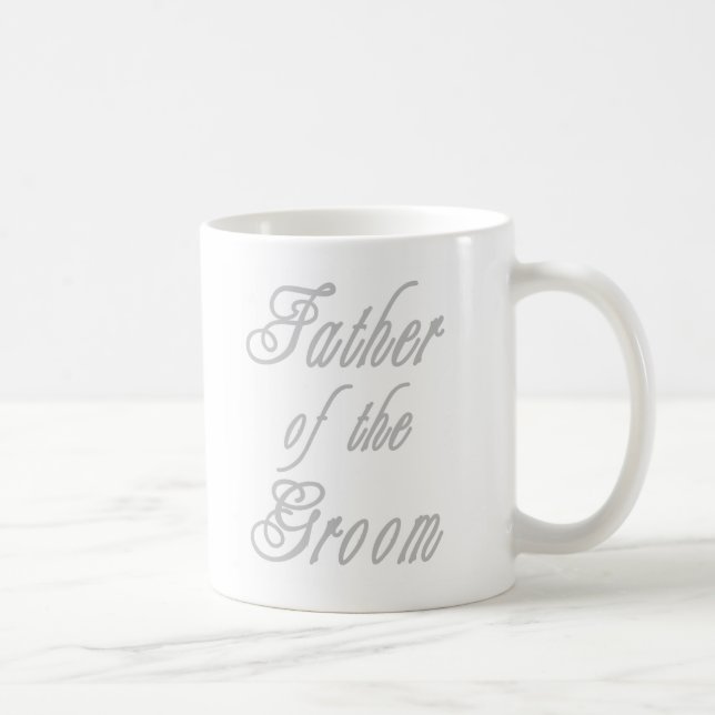 Father of Groom Classy Greys Coffee Mug (Right)
