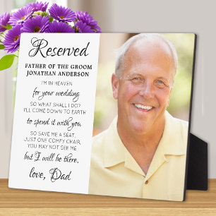 Father Of Groom Photo Heaven Memorial Wedding Plaque