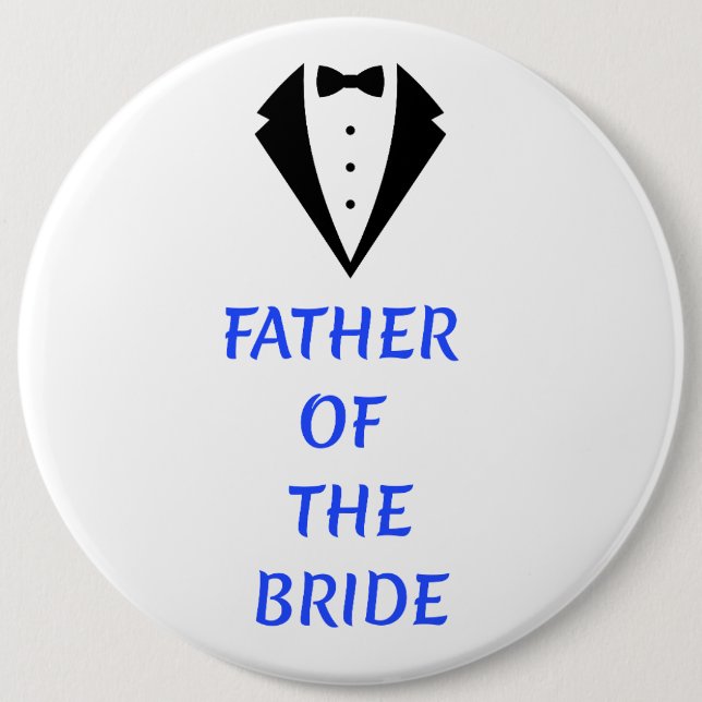 Father of the Bride 6 Cm Round Badge (Front)