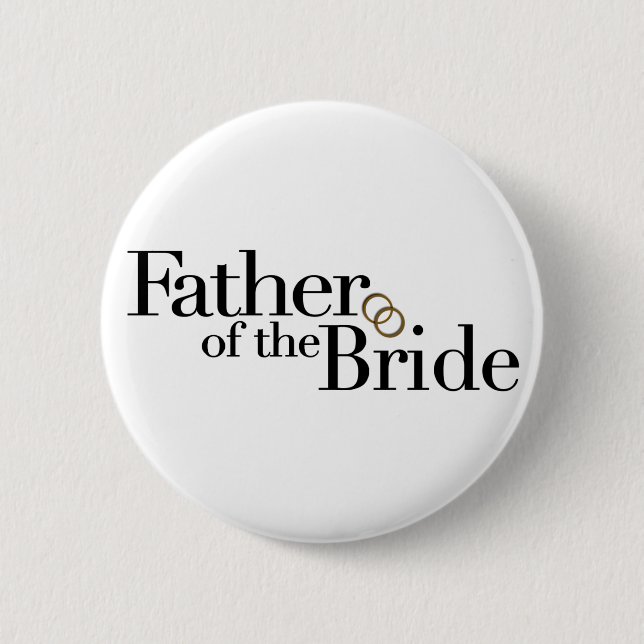 Father Of The Bride 6 Cm Round Badge (Front)