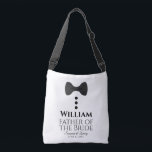 Father of the Bride Black Tie Wedding Swag Bag<br><div class="desc">These fun bags are designed as favours, gifts, or swag bags for the father of the bride. They feature an image of a black tie with three buttons and text that reads Father of the Bride with a space to enter his name as well as the wedding couple's names and...</div>