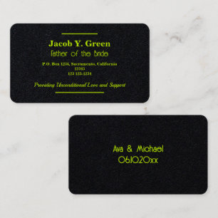 Father of the Bride Business Card