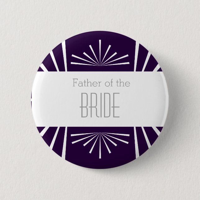 Father of the Bride Button - Choose your colour! (Front)