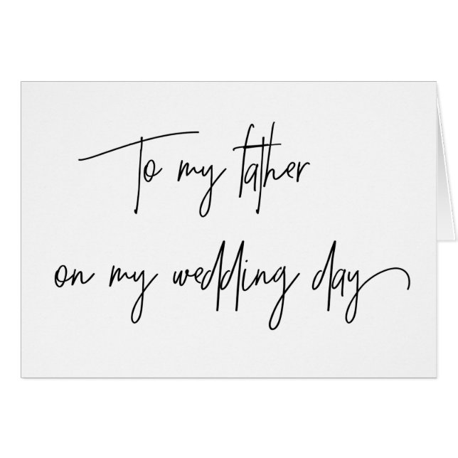 Father of the Bride Card (Front Horizontal)