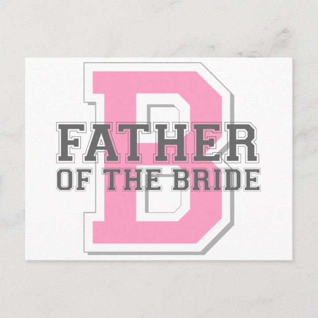 Father of the Bride Cheer Postcard (Front)