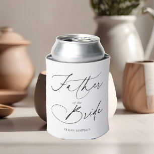 Father Of The Bride Chic Script Can Cooler