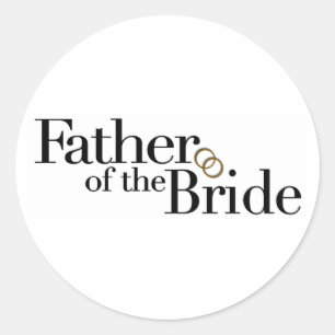 Father Of The Bride Classic Round Sticker