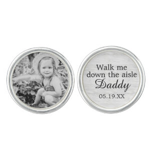 Father of the Bride Custom Photo Cufflink