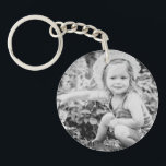 Father of the Bride Custom Photo Keychain<br><div class="desc">This is a great Father of the Bride Gift from the Bride.  Your custom photo on one and "Father of the Bride" with wedding date on the other. (white background with black lettering)</div>