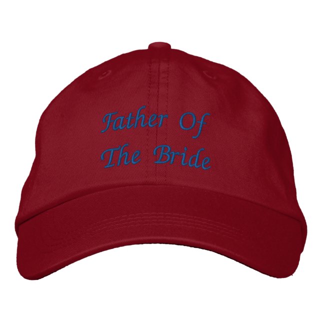 Father Of The Bride  Embroidered Hat (Front)